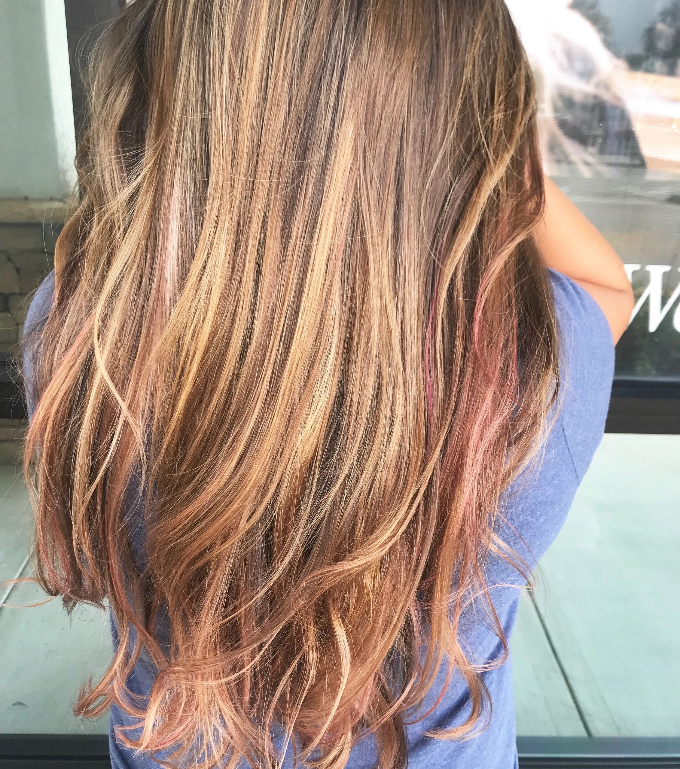 Client hair styled with a polished finish