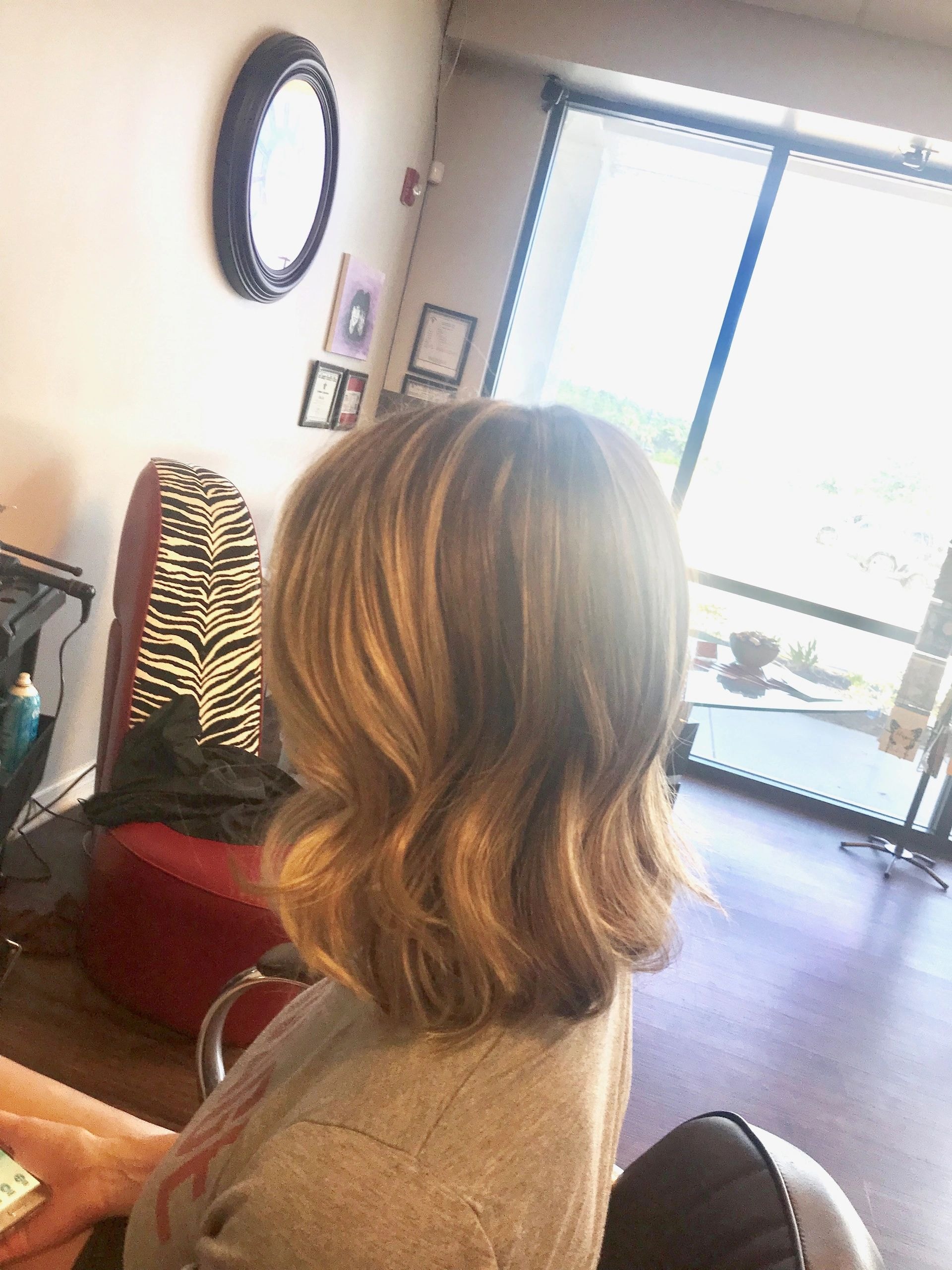 Professional hair styling tools in the salon